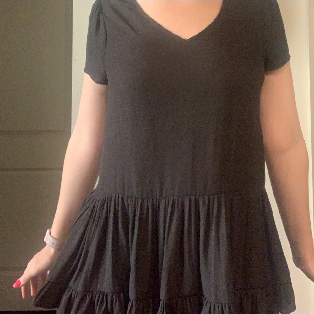 Black peplum top
